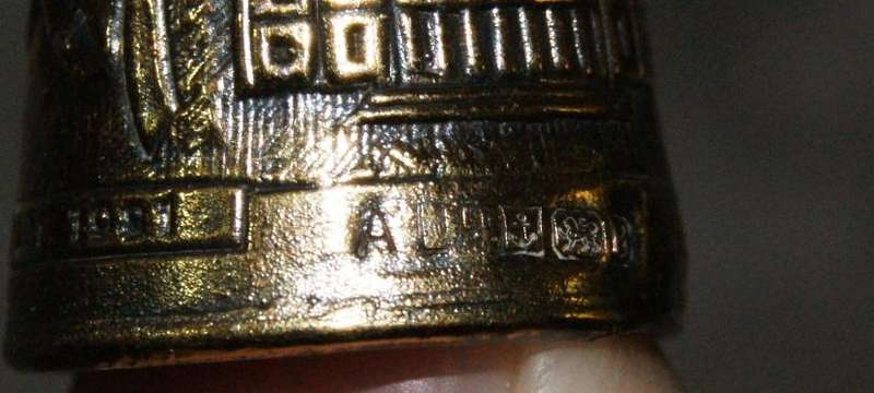 Hallmarked silver Charles and Diana commemorative thimble Birmingham 1981 @ crazy R1 start
