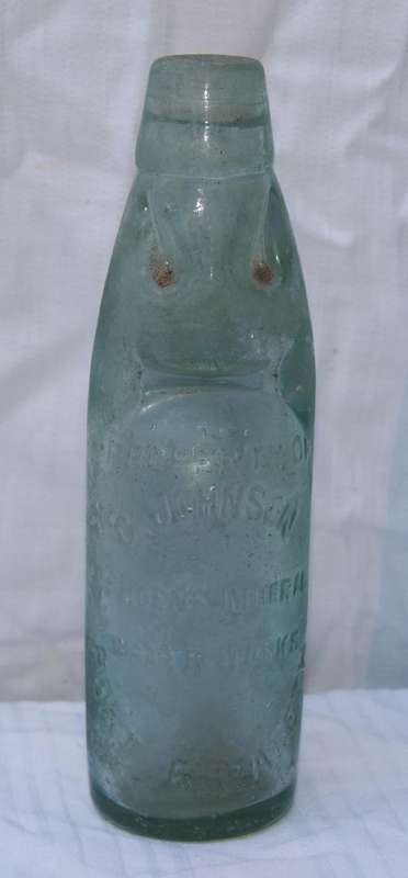 C Johnson Phoenix Mineral Water Works Port Elizabeth antique glass bottle @ crazy R1 start