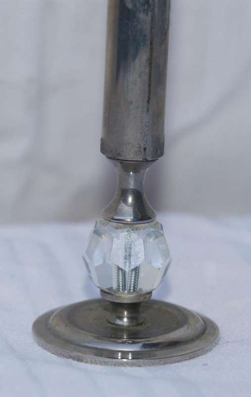 Silver plate and crystal single bud vase @ crazy R1 start