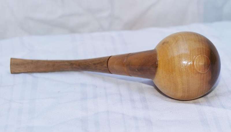 Hand made wooden pipe @ crazy R1 start