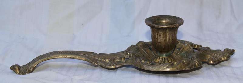 Vintage rare ornate brass candlestick