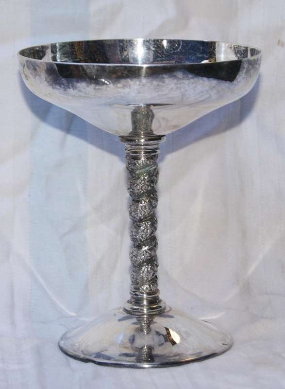 Vintage silver plated champagne goblet