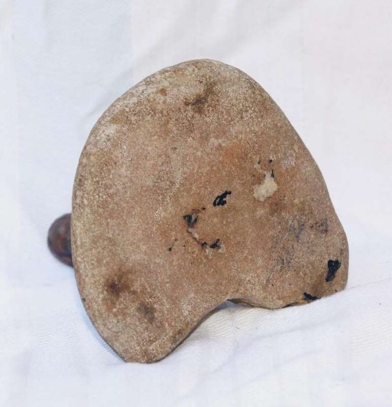 Vintage Danish bronze mermaid on rock