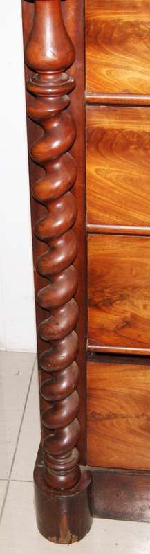 Early Victorian Mahogany dresser with Barley Twist columns