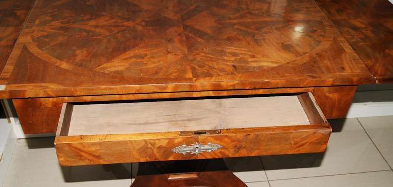 Victorian Mahogany Sofa/ Console table with drop leaves and drawer