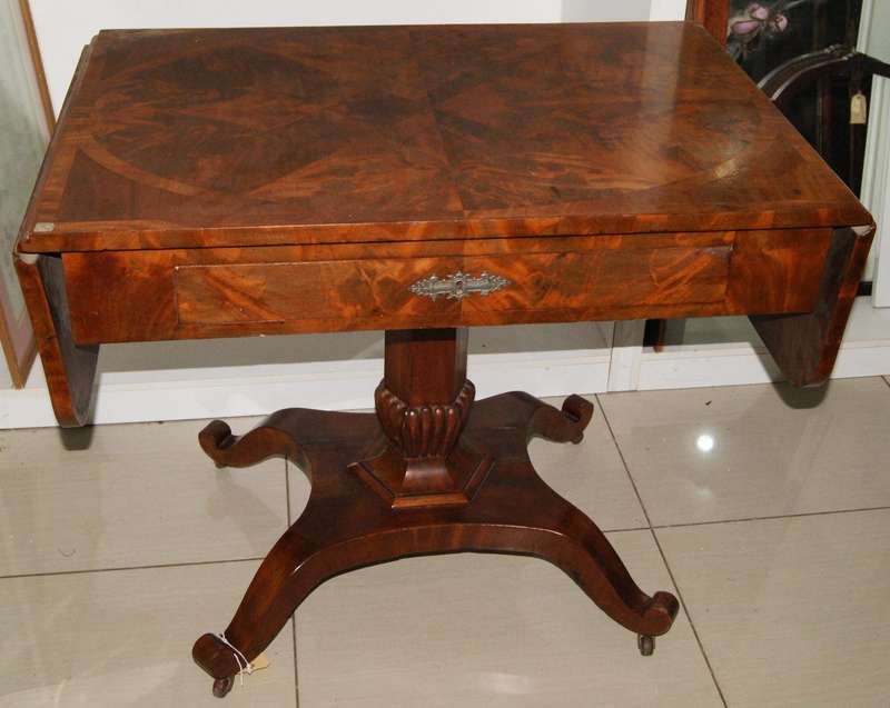 Victorian Mahogany Sofa/ Console table with drop leaves and drawer