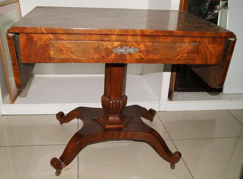 Victorian Mahogany Sofa/ Console table with drop leaves and drawer