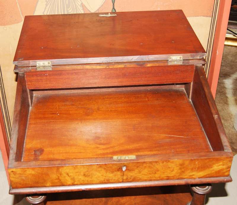 Victorian Burl Walnut Davenport desk