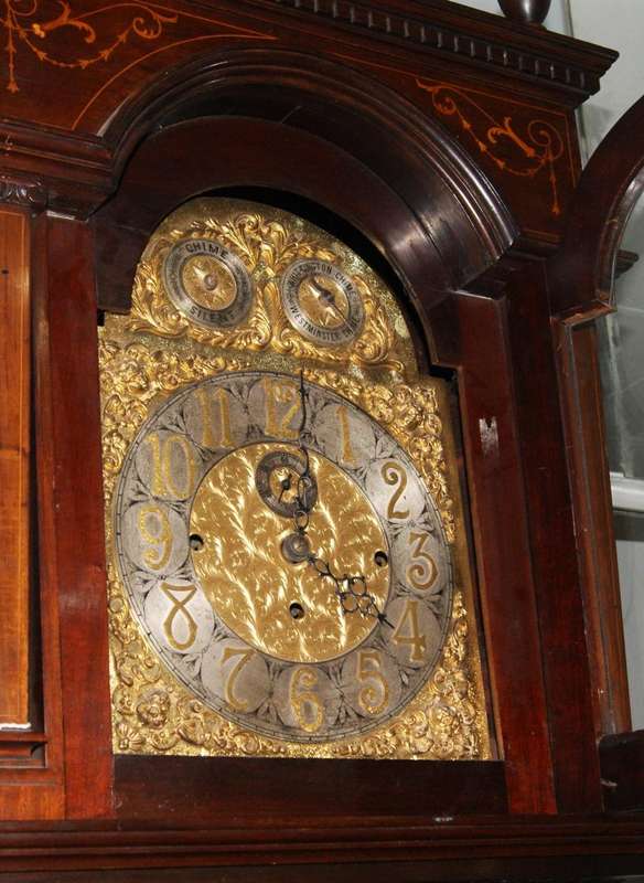 Howard Miller Mahogany Long Case Clock  Westminster & Whittington Chimes (Needs Service)