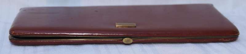Vintage Leather Wallet / Card Holder  Embossed Interior