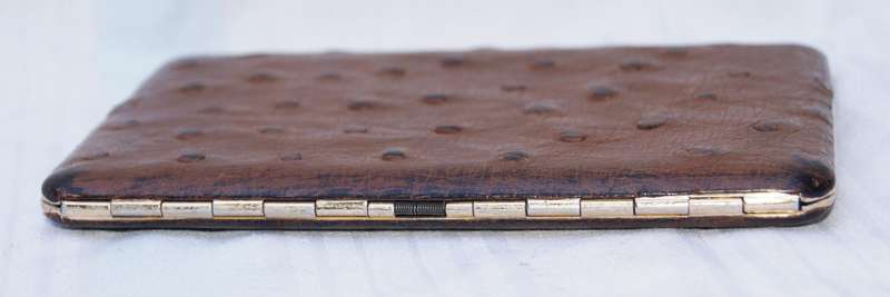 Vintage Busby Ostrich Leather Cigarette Case