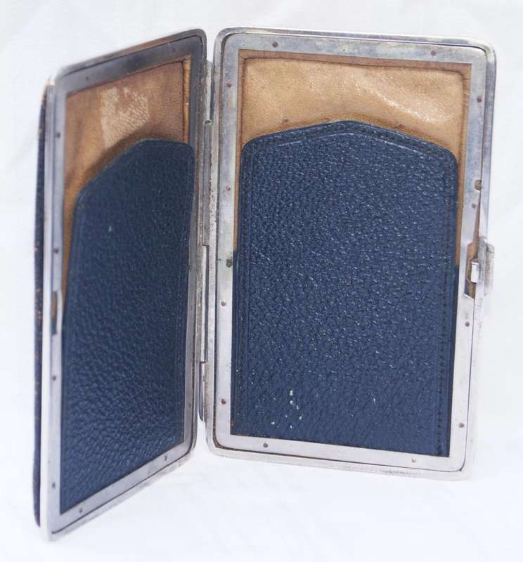 Vintage leather and chrome wallet