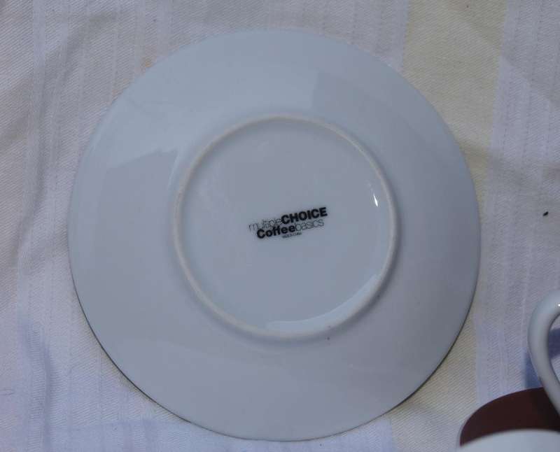 Multiple Choice Coffee Basics Set of 4 Espresso/Demitasse Cups with Saucers