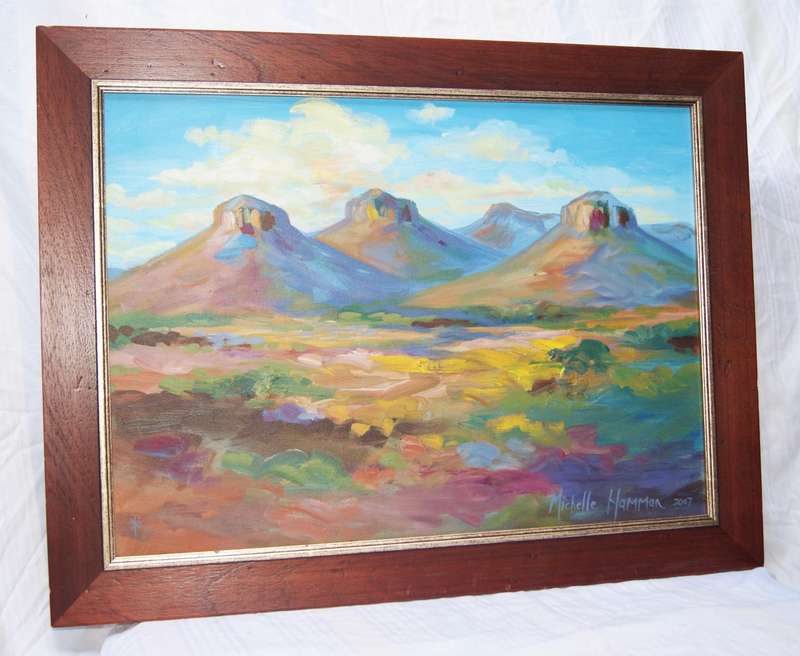 Michelle Hamman Three Sisters  2007 Acrylic on Canvas (Framed)
