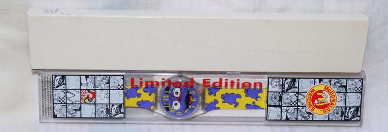 1995 McDonalds Limited Edition Grimace Character Watch  In Original Case