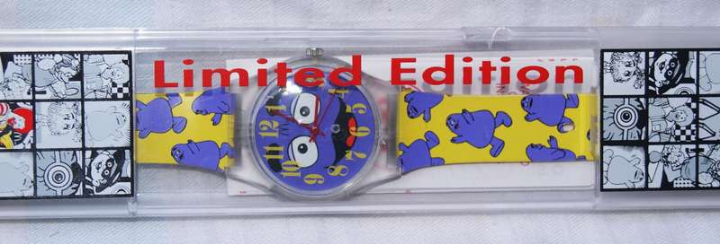 1995 McDonalds Limited Edition Grimace Character Watch  In Original Case
