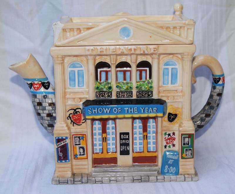 Western House The Village Collectables Annie Rowe Teapot  Theatre Design (Damaged)