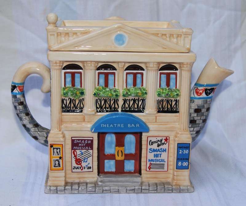 Western House The Village Collectables Annie Rowe Teapot  Theatre Design (Damaged)
