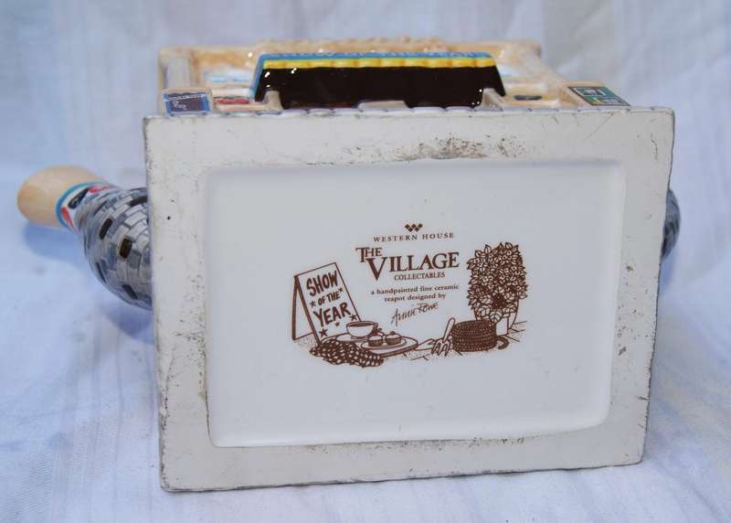 Western House The Village Collectables Annie Rowe Teapot  Theatre Design (Damaged)