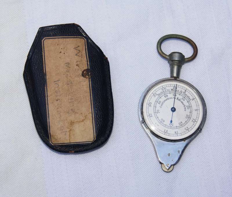 Antique J. Davis & Son Opisometer  Original Leather Case