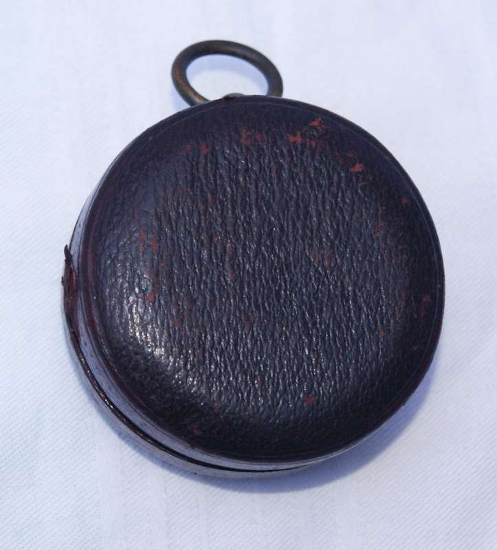 Antique J.H. Steward Pocket Barometer  London  Original Leather Case