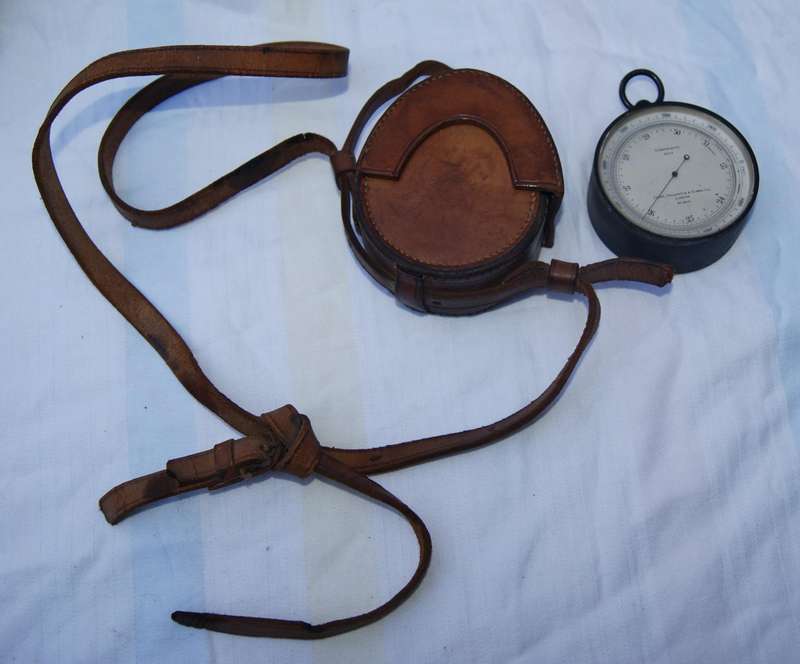 Antique Cooke, Troughton & Simms Pocket Barometer  Original Leather Case