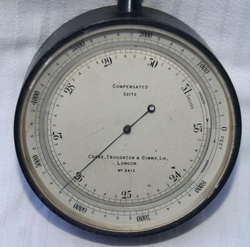 Antique Cooke, Troughton & Simms Pocket Barometer  Original Leather Case