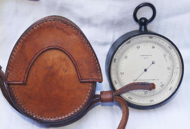 Antique Cooke, Troughton & Simms Pocket Barometer  Original Leather Case