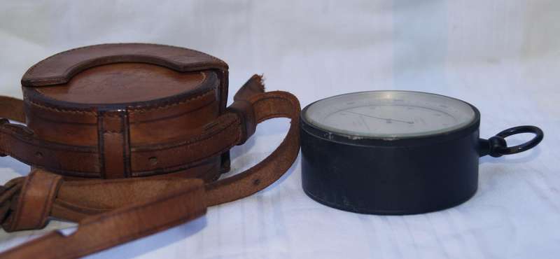 Antique Cooke, Troughton & Simms Pocket Barometer  Original Leather Case