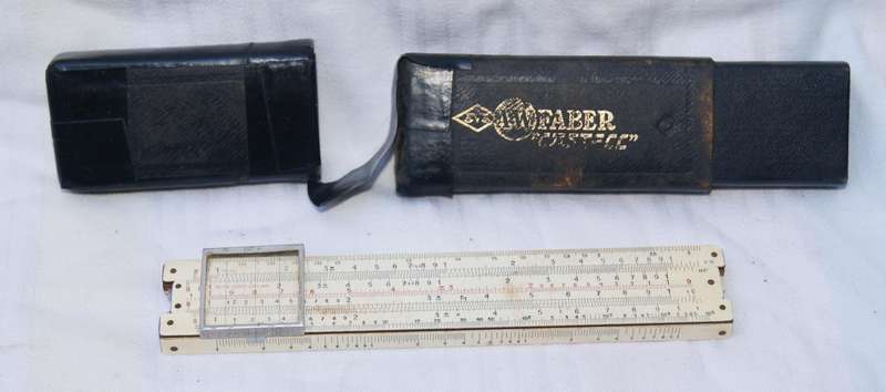 Vintage A.W. Faber Castell Pocket Slide Rule  Model 61/98/319 R.L. Esson & Co. Marked