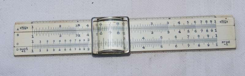 Vintage Denver Equipment Company Slide Rule In Original Leather Case