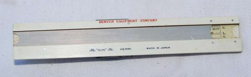 Vintage Denver Equipment Company Slide Rule In Original Leather Case