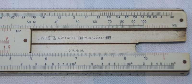 Vintage A.W. Faber-Castell 398 Electrical Engineer Slide Rule in Original Case