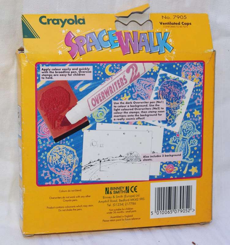 Vintage Crayola Colour & Stamp Spacewalk Set  1990s