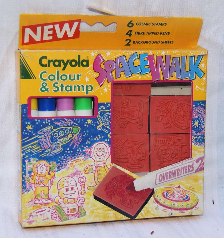 Vintage Crayola Colour & Stamp Spacewalk Set  1990s