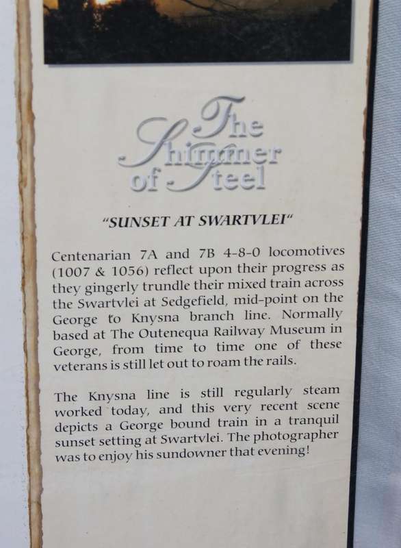 The Shimmer of Steel  Sunset at Swartvlei Print