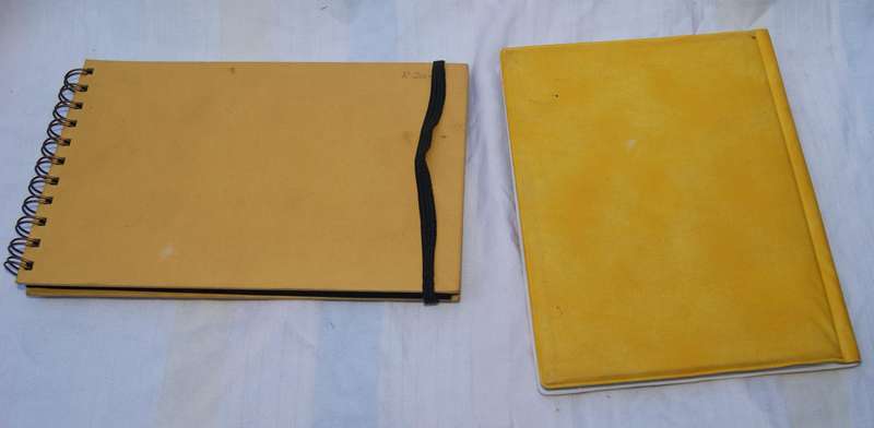 Vintage Yellow Photo Album Duo  Spiral-Bound & Slip-In  Retro Charm!