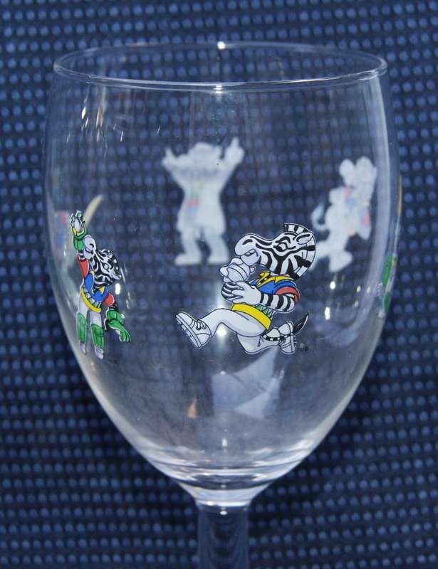 2003 Cricket World Cup Collector Wine Glass Set  Set of 7