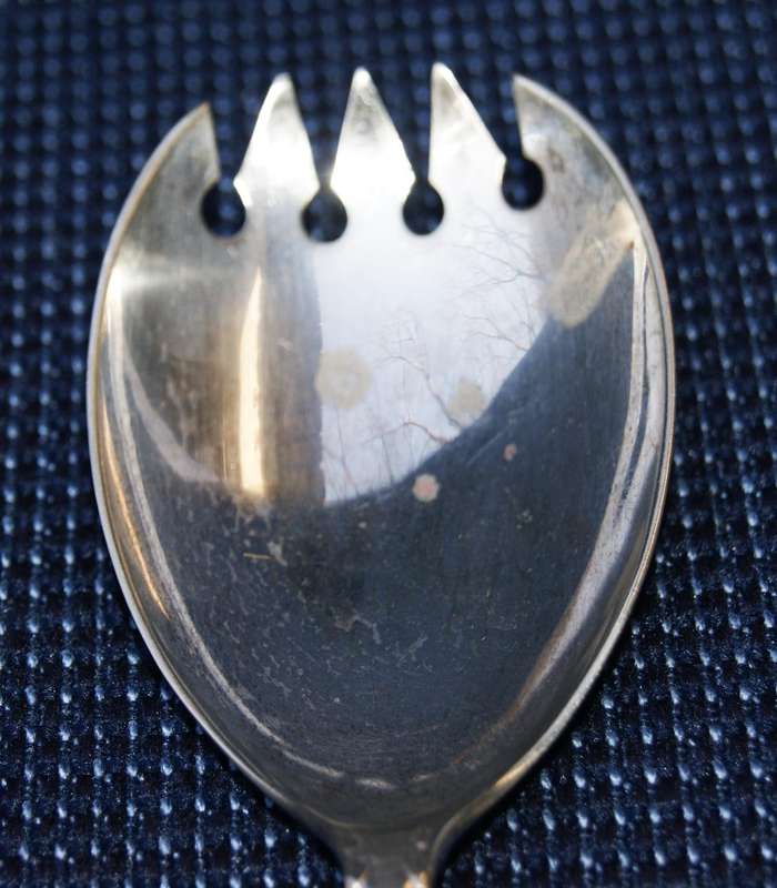 Vintage EPNS Salad Server Set  Pair of Ornate Silver-Plated Utensils