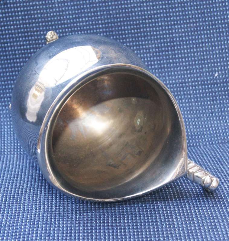 Ornate Silver-Plated Water Jug  Footed Vintage Pitcher