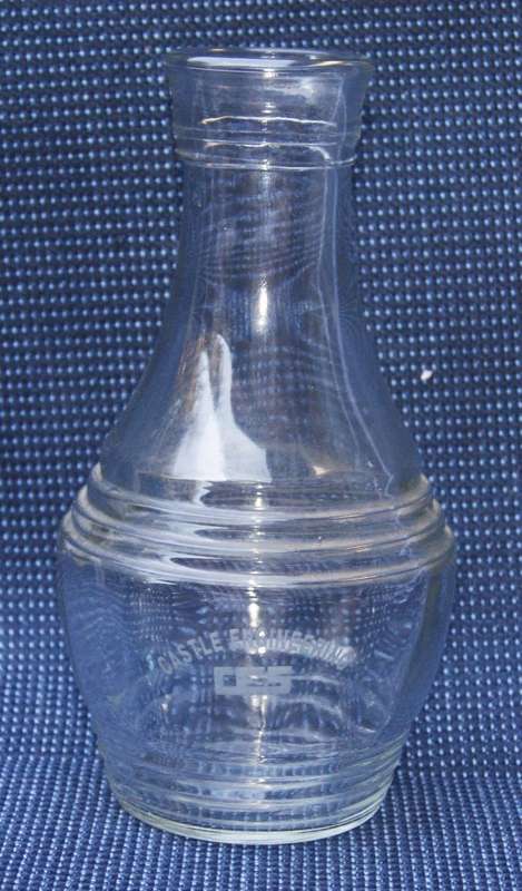 Vintage Castle Engineering Desk Water Bottle  Glass Carafe