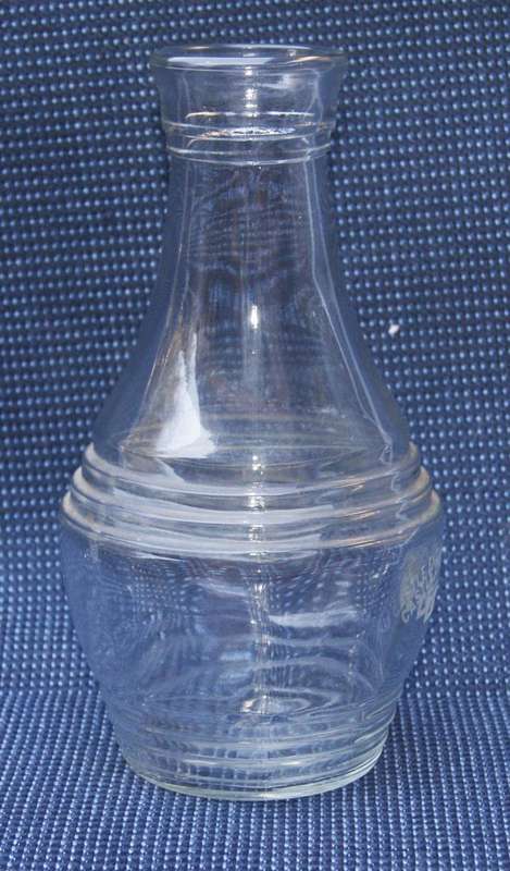 Vintage Castle Engineering Desk Water Bottle  Glass Carafe