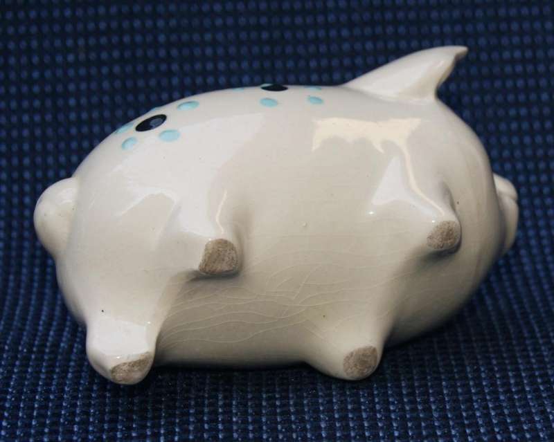 Porcelain Piggy Bank  Polka Dot Design