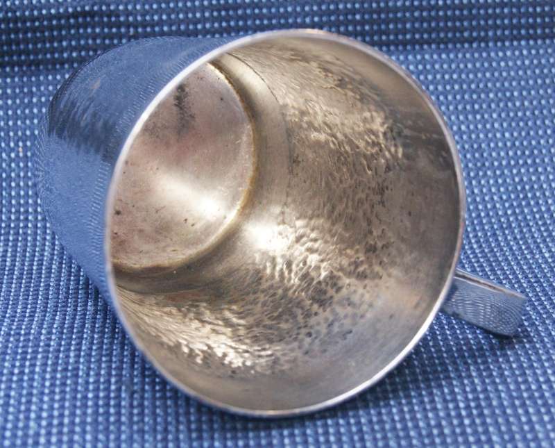 Rhodesian Industrial Metal Products Hammered Silver-Plated Beer Mug
