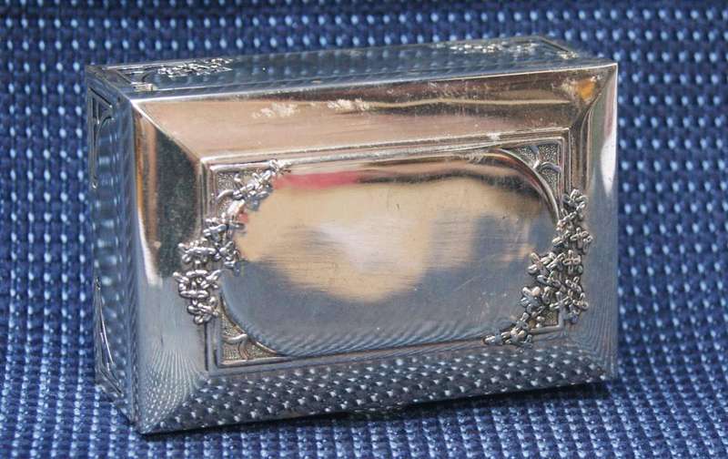 Silver-Plated Trinket Box with Black Velvet Lining
