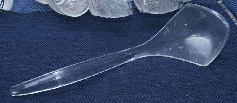 Vintage Pressed Glass Punch Bowl Set  12 Cups + Ladle