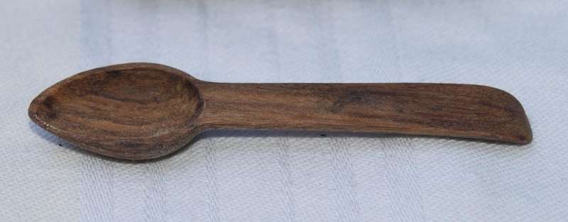 Vintage Handcrafted Kingwood Dish & Spoon Set