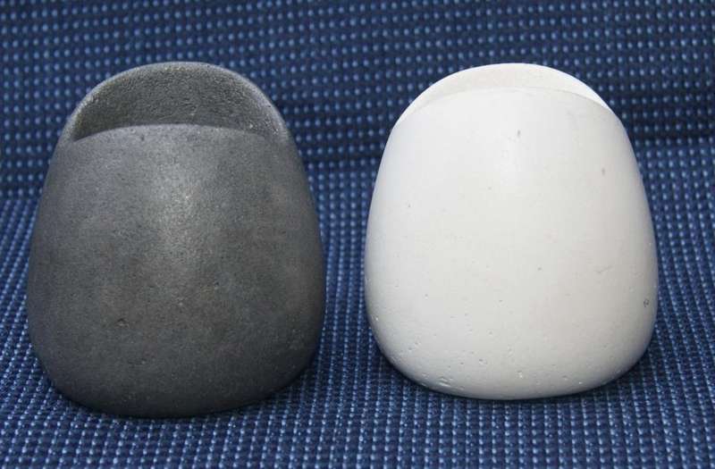 Modern Stoneware Salt & Pepper Set  Open Design