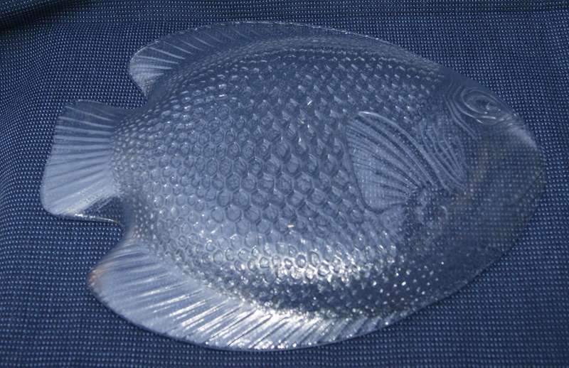 Vintage Moulded Glass Fish Platter