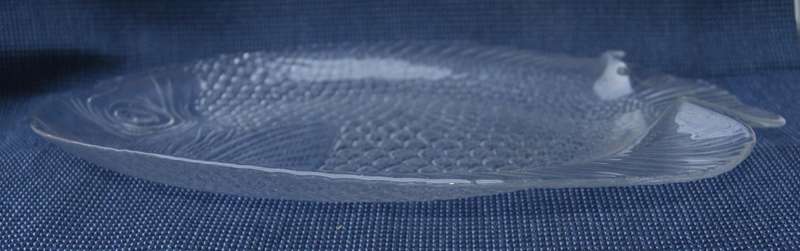 Vintage Moulded Glass Fish Platter
